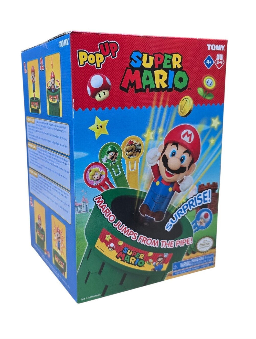 Nintendo Super Mario Pop-up Game 2-4 Players by TOMY, Licensed, NEW/SEALED